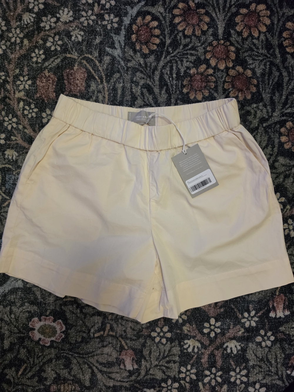 Everlane The Easy Short Light Cream High Waist NWT Sz L